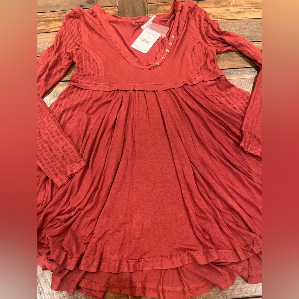 Free People Birdie Henley babydoll tunic